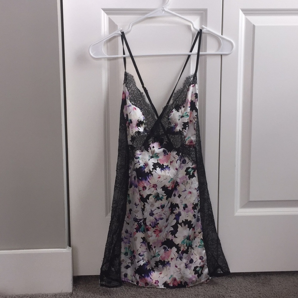 Victoria’s Secret Floral Print & Lace Sexy Slip